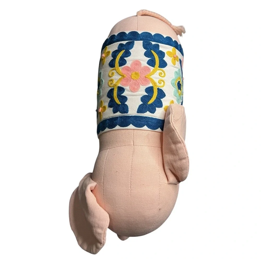 Opalhouse Pink Elephant Plush Decorative Pillow Embroidered Boho Nursery‎ Decor